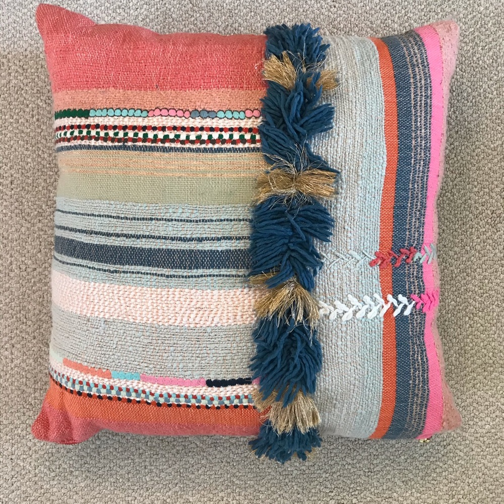 Anthropologie Fringed Pillow